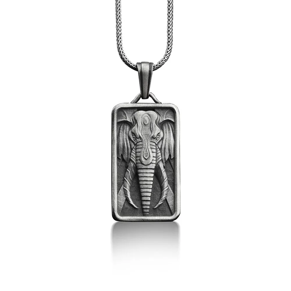 Vintage Animal Elephant Pendant Necklace Men's Stainless Steel Chain Pure Tin Charm Jewelry
Vintage Animal Elephant Pendant Necklace Men's Stainless Steel Chain Pure Tin Charm Jewelry