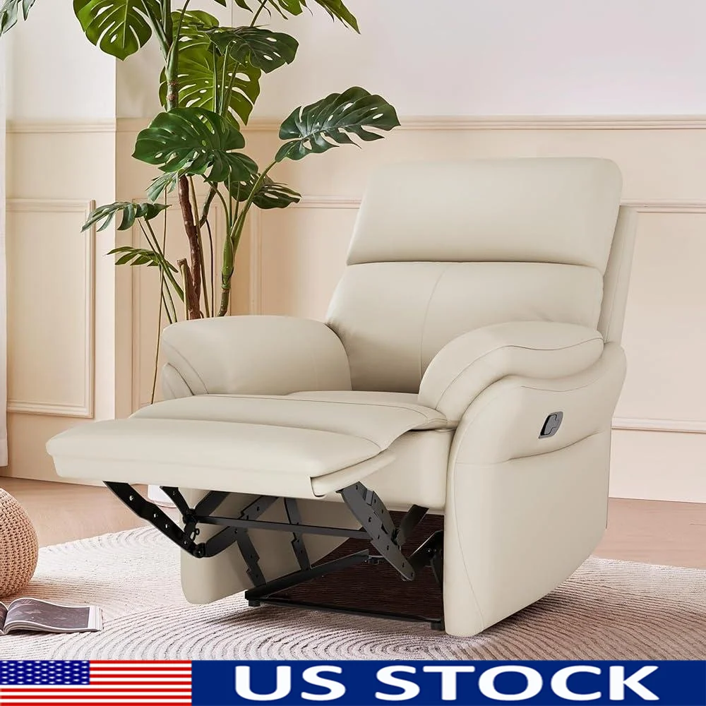 Genuine Leather Recliner Chair High Back Lumbar Support Ergonomic Comfort Manual Adjustment Living Room
Genuine Leather Recliner Chair High Back Lumbar Support Ergonomic Comfort Manual Adjustment Living Room