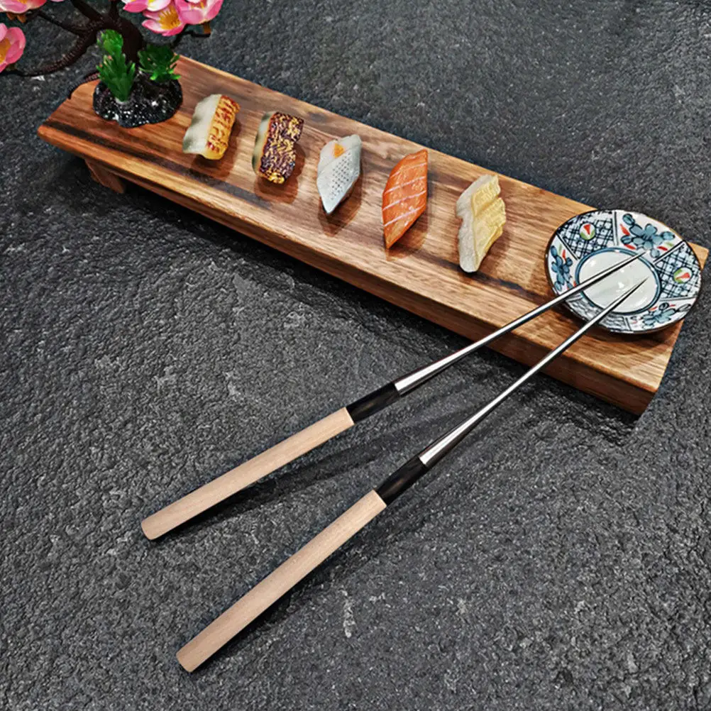 2Pcs Stainless Steel Sushi Chopsticks Japanese Style Non-Slip Reusable Lightweight Portable Dishwasher Safe Food-Grade Kitchen
2Pcs Stainless Steel Sushi Chopsticks Japanese Style Non-Slip Reusable Lightweight Portable Dishwasher Safe Food-Grade Kitchen