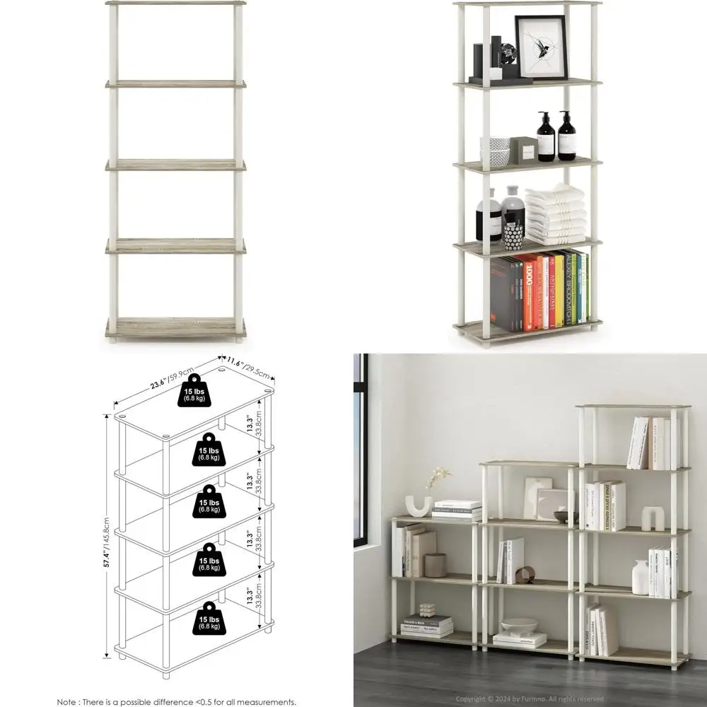 5-Tier Open Storage Shelf, Book and Tool Organizer, Suitable for Living Room, Garage, Home Office, Sonoma Oak Finish
5-Tier Open Storage Shelf, Book and Tool Organizer, Suitable for Living Room, Garage, Home Office, Sonoma Oak Finish