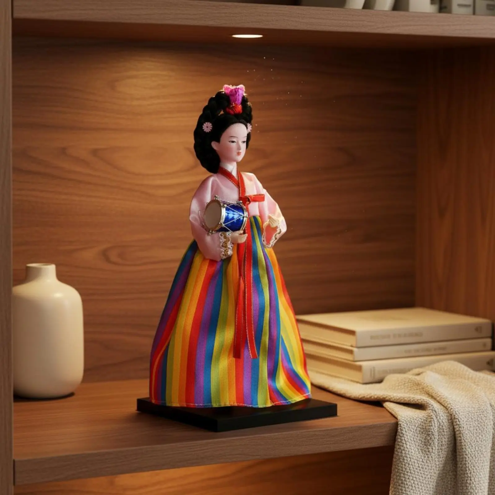 Handmade Korean Doll Elegant Craftsmanship Korean Silk Doll House Decoration Bright Hues for Collectors, Display Cabinet, Office
Handmade Korean Doll Elegant Craftsmanship Korean Silk Doll House Decoration Bright Hues for Collectors, Display Cabinet, Office