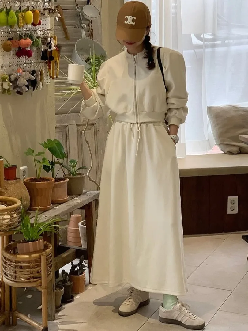 Новое весеннее поступление, женский комплект спортивной одежды, толстовка Jaet, юбка трапециевидной формы с высокой талией, комплект из двух предметов, модный 
Новое весеннее поступление, женский комплект спортивной одежды, толстовка Jaet, юбка трапециевидной формы с высокой талией, комплект из двух предметов, модный