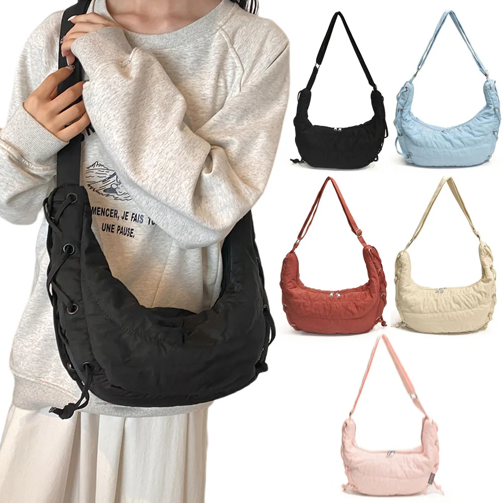 Women Stylish Dumpling Bag Large Capacity Fashion Shoulder Bag Adjustable Strap Lightweight Half Moon Bag Outdoor Travel Bag
Women Stylish Dumpling Bag Large Capacity Fashion Shoulder Bag Adjustable Strap Lightweight Half Moon Bag Outdoor Travel Bag