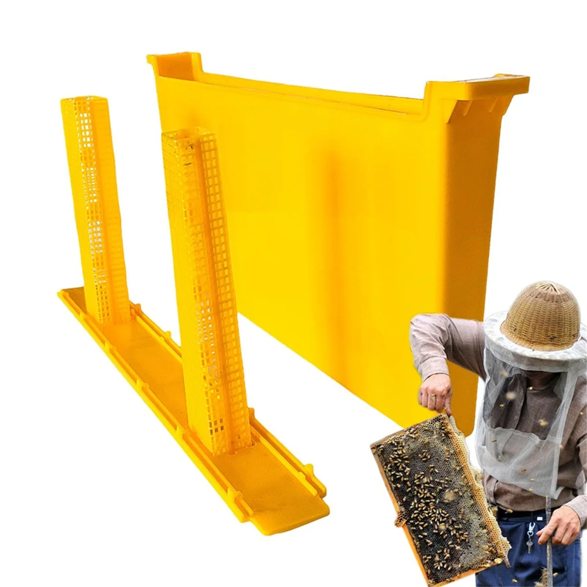 A95I-Beehive Feeder Bee Frame Feeder Beehive Water Food Feeder Beekeeping Deep Frame Water Dispenser for Bee Feeding Tools
A95I-Beehive Feeder Bee Frame Feeder Beehive Water Food Feeder Beekeeping Deep Frame Water Dispenser for Bee Feeding Tools