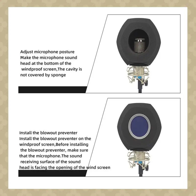 F3 Professional Studio Mic Screen Acoustic Filter Desktop Noise Reduction Microphone Foam Windscreen Black Net Durable
F3 Professional Studio Mic Screen Acoustic Filter Desktop Noise Reduction Microphone Foam Windscreen Black Net Durable