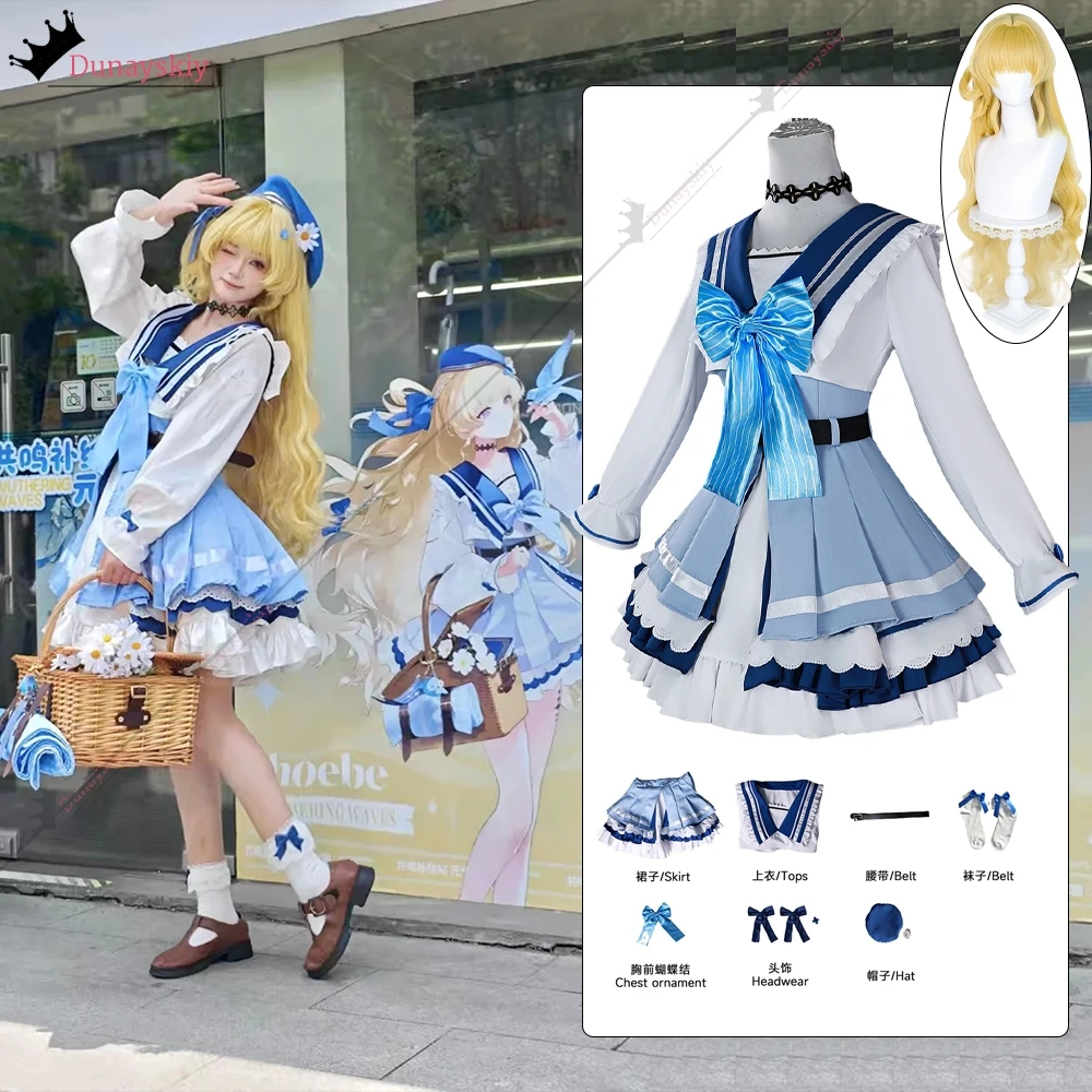 Phoebe Game Wuthering Waves Cosplay Costume Japanese Kawaii Lolita Style Op Dress Phoebe Role-playing Halloween Women Suit
Phoebe Game Wuthering Waves Cosplay Costume Japanese Kawaii Lolita Style Op Dress Phoebe Role-playing Halloween Women Suit