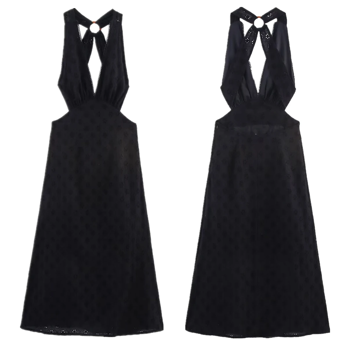 Maxdutti French Embroidered Hollow Black Dress For Women 2025 Summer Cross Strapless Midi Tank Dresses Women
Maxdutti French Embroidered Hollow Black Dress For Women 2025 Summer Cross Strapless Midi Tank Dresses Women