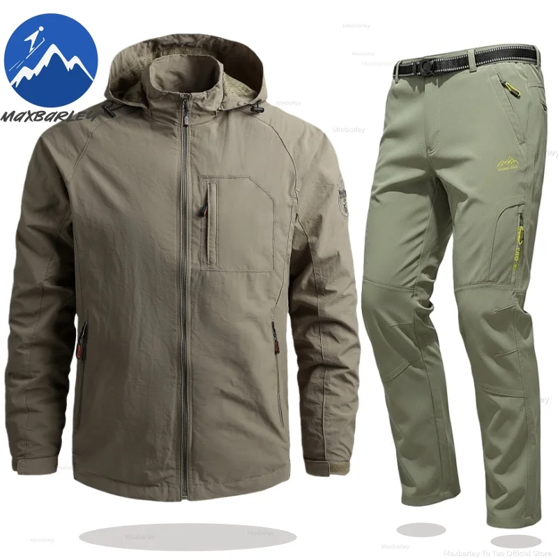 Maxbarley Men Set Autumn Soft Shell Waterproof Jackets Male Hood Coats Fishing Hiking Camping Climbing Pants Trousers Two-piece
Maxbarley Men Set Autumn Soft Shell Waterproof Jackets Male Hood Coats Fishing Hiking Camping Climbing Pants Trousers Two-piece