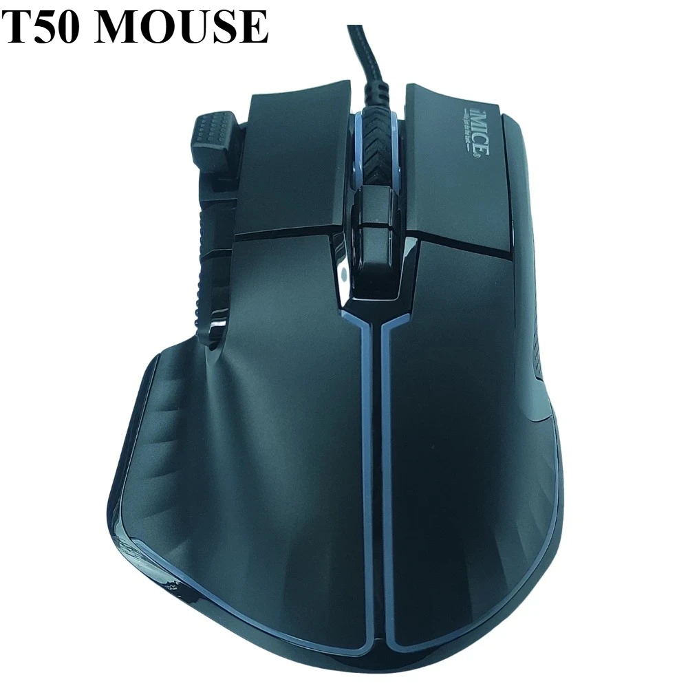 Samhuak iMiceT50 USB Wired Gaming Mouse RGB Backlit Ergonomic Plug And Play For PC Computer Laptop 12800 DPI
Samhuak iMiceT50 USB Wired Gaming Mouse RGB Backlit Ergonomic Plug And Play For PC Computer Laptop 12800 DPI
