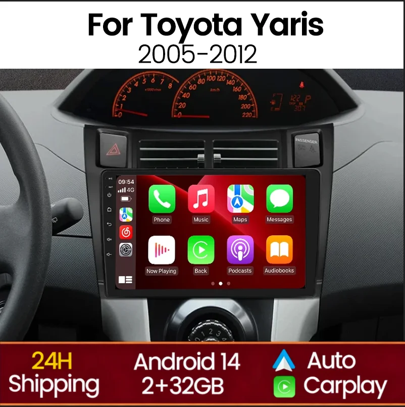 9 Inch 2 Din Car Play Android Auto Car Radio For Toyota Yaris 2005-2012 Wireless Carplay GPS Navigator Multimedia Player Stereo
9 Inch 2 Din Car Play Android Auto Car Radio For Toyota Yaris 2005-2012 Wireless Carplay GPS Navigator Multimedia Player Stereo