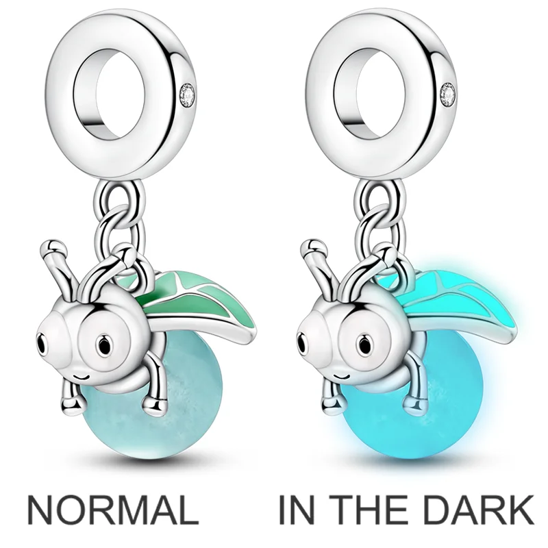 925 Sterling Silver Charms Bead CZ Zircon Luminous Firefly Dangle Fit Original Bracelet DIY Women Jewelry Gift
925 Sterling Silver Charms Bead CZ Zircon Luminous Firefly Dangle Fit Original Bracelet DIY Women Jewelry Gift