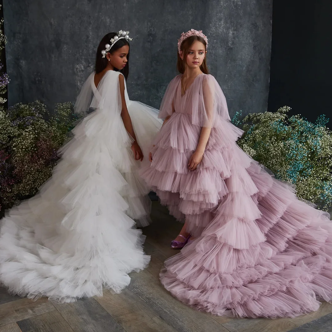 Puffy Satin Baby Girl Party Dress Kids Layers Flower Girl Dresses Hi-low Princess Dress Cute First Communion Gowns
Puffy Satin Baby Girl Party Dress Kids Layers Flower Girl Dresses Hi-low Princess Dress Cute First Communion Gowns