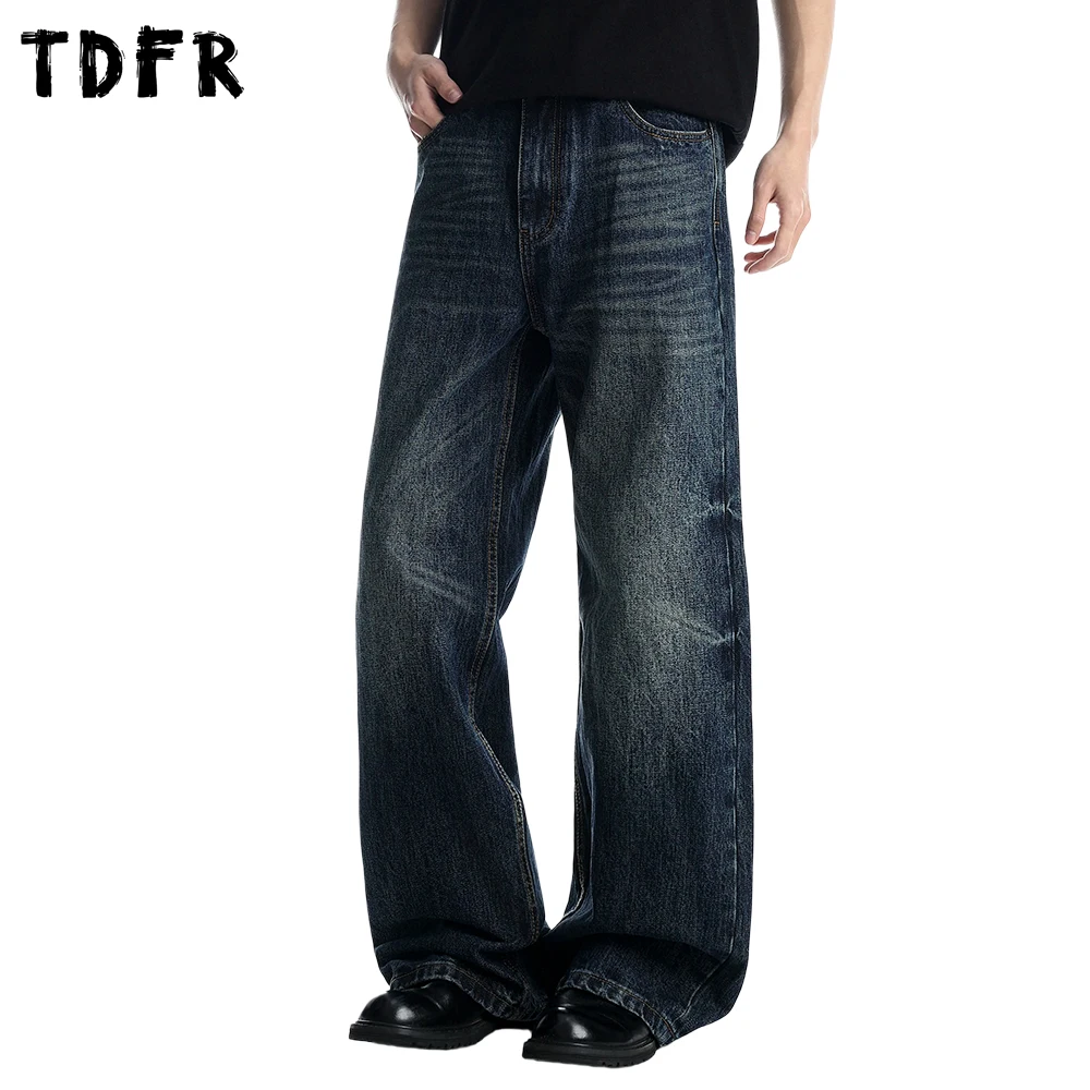 Retro Distressed Jeans Mens Pocket Topstitch Casual Straight-leg Wide Leg Baggy Denim Pants Man
Retro Distressed Jeans Mens Pocket Topstitch Casual Straight-leg Wide Leg Baggy Denim Pants Man