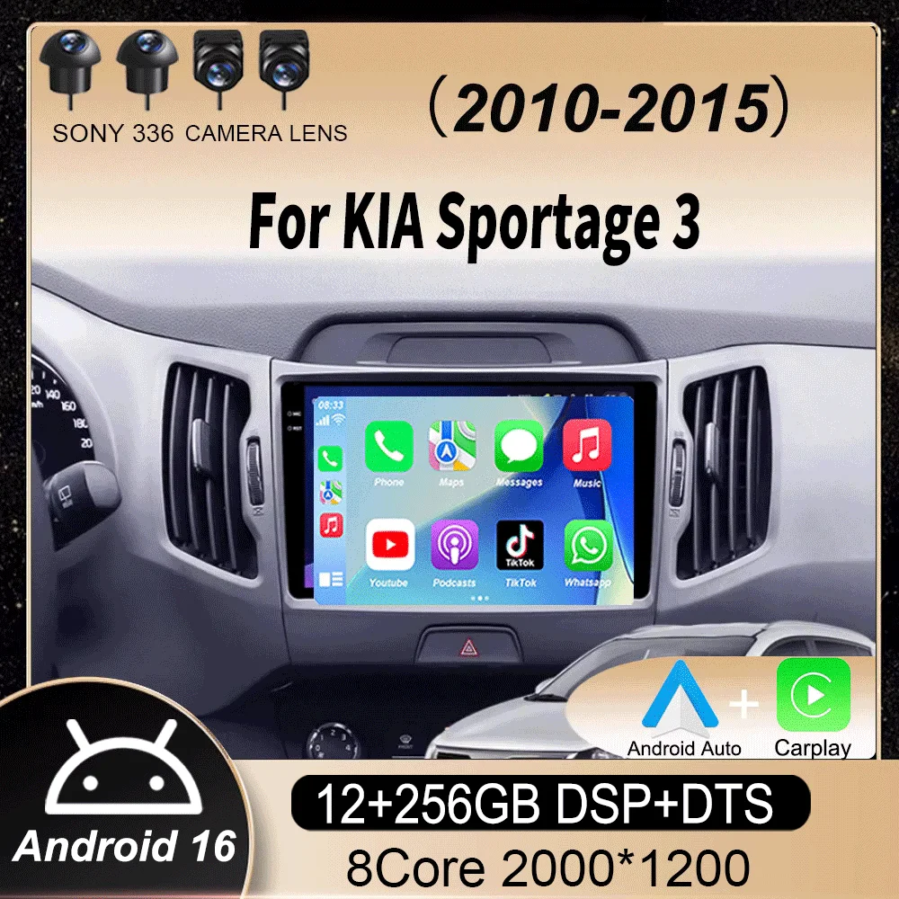 Android 16 Wireless CarPlay Auto Car Radio For KIA Sportage 3 2010-2015 2016 4G+WIFI Multimedia Video Player GPS 2din Autoradio
Android 16 Wireless CarPlay Auto Car Radio For KIA Sportage 3 2010-2015 2016 4G+WIFI Multimedia Video Player GPS 2din Autoradio