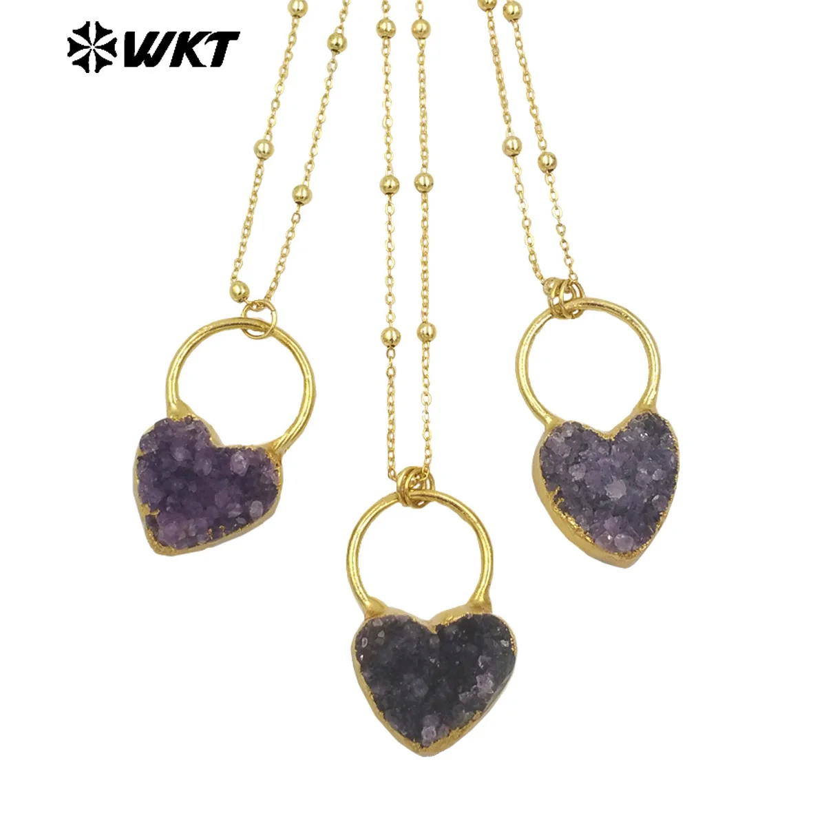 WT-N1472 Lovely Energy Natural Brazil Amethyst Heart Stone Necklace Birthday Gift For Girl 10PCS
WT-N1472 Lovely Energy Natural Brazil Amethyst Heart Stone Necklace Birthday Gift For Girl 10PCS