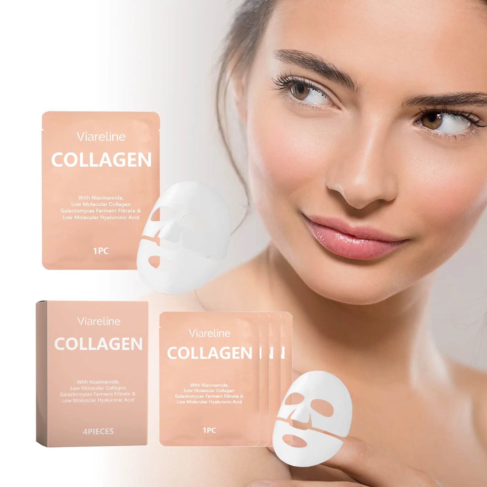 Hyaluronic Acid Collagen Face Mask Remove Wrinkle Firm Lift Anti Fine Lines Brightening Repair Skin Moisturizing Facial Mask
Hyaluronic Acid Collagen Face Mask Remove Wrinkle Firm Lift Anti Fine Lines Brightening Repair Skin Moisturizing Facial Mask