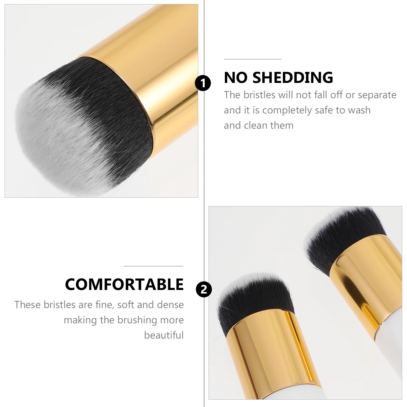 2Pcs Cosmetics Makeup Brush Premium Synthetic Foundation Blush Powder Brush Soft Dense Hair Blending Buffing Tool
2Pcs Cosmetics Makeup Brush Premium Synthetic Foundation Blush Powder Brush Soft Dense Hair Blending Buffing Tool
