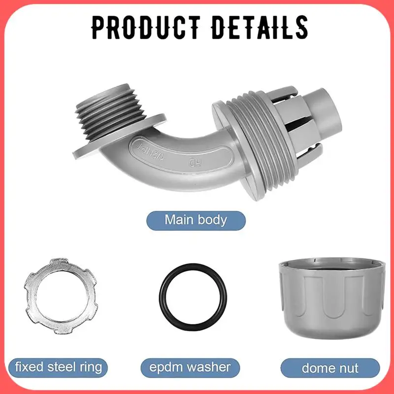AA89-Liquid Tight Connector Flexible Non-Metallic Electrical Conduit Connector Fitting 90 Degree (24 Pieces)
AA89-Liquid Tight Connector Flexible Non-Metallic Electrical Conduit Connector Fitting 90 Degree (24 Pieces)