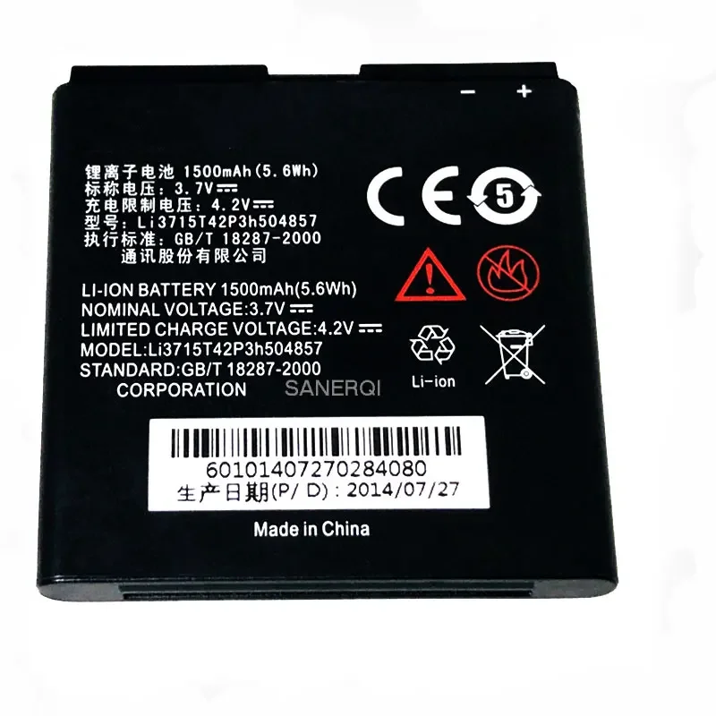 Для ZTE U830 V808 V809 U812 V788D U788 1400 мАч аккумулятор Li3714T42P3h 504857 -H Li3715T42P3H 504857 Аккумулятор для телефона
Для ZTE U830 V808 V809 U812 V788D U788 1400 мАч аккумулятор Li3714T42P3h 504857 -H Li3715T42P3H 504857 Аккумулятор для телефона