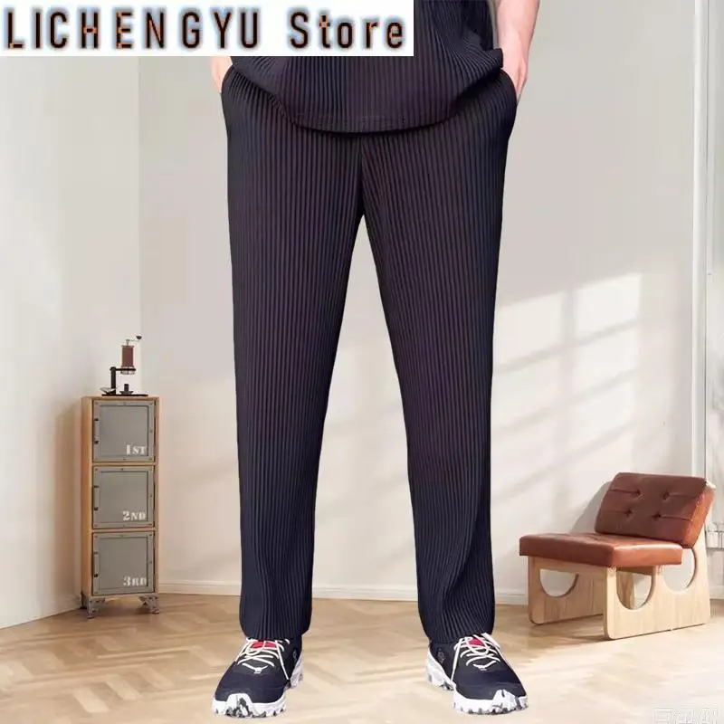 Miyake плиссированные брюки, мужские драпированные брюки, свободные широкие прямые брюки, весна-лето 2024, складной повседневный костюм, брюки, одежда
Miyake плиссированные брюки, мужские драпированные брюки, свободные широкие прямые брюки, весна-лето 2024, складной повседневный костюм, брюки, одежда