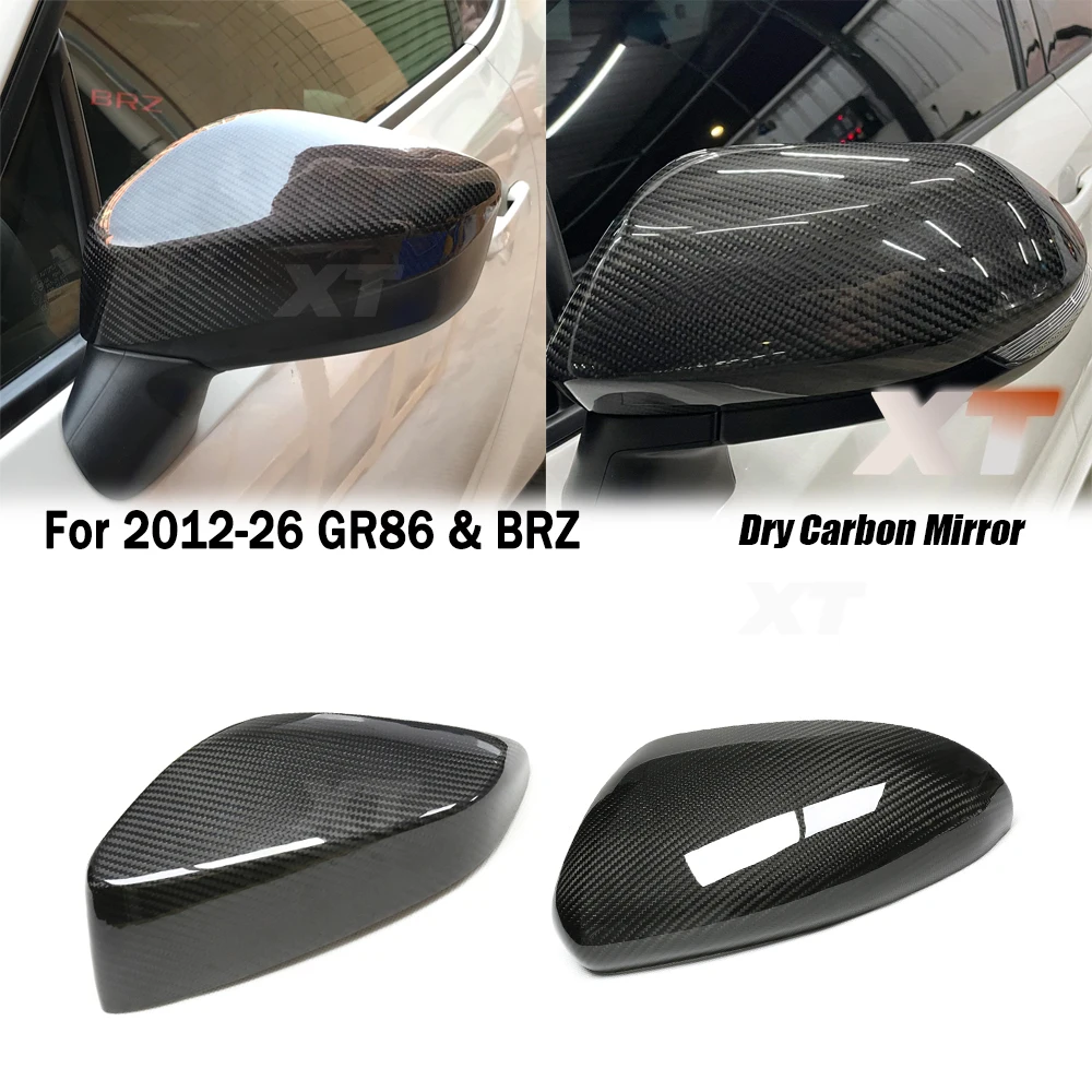 2012-26 For Toyota GT86 GR86 Subaru BRZ Dry Carbon Fiber Mirror Cover Side Rearview Caps Sticker Add on type 
2012-26 For Toyota GT86 GR86 Subaru BRZ Dry Carbon Fiber Mirror Cover Side Rearview Caps Sticker Add on type