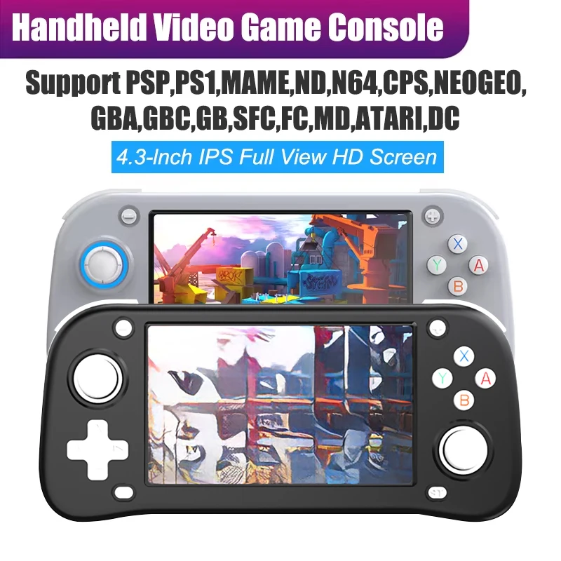 Retro Handheld Game Console Linux System 4.3 Inch IPS Screen 3000mAh Portable Pocket Video Player 64GB 128GB Games Kids Gift
Retro Handheld Game Console Linux System 4.3 Inch IPS Screen 3000mAh Portable Pocket Video Player 64GB 128GB Games Kids Gift
