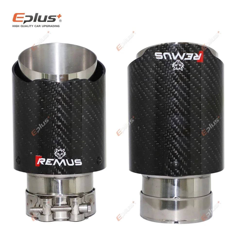 REMUS Car Gloss Carbon Fiber Muffler Tip Exhaust System Pipe Mufflers Nozzle Straight Stainless Silver Auto Parts
REMUS Car Gloss Carbon Fiber Muffler Tip Exhaust System Pipe Mufflers Nozzle Straight Stainless Silver Auto Parts