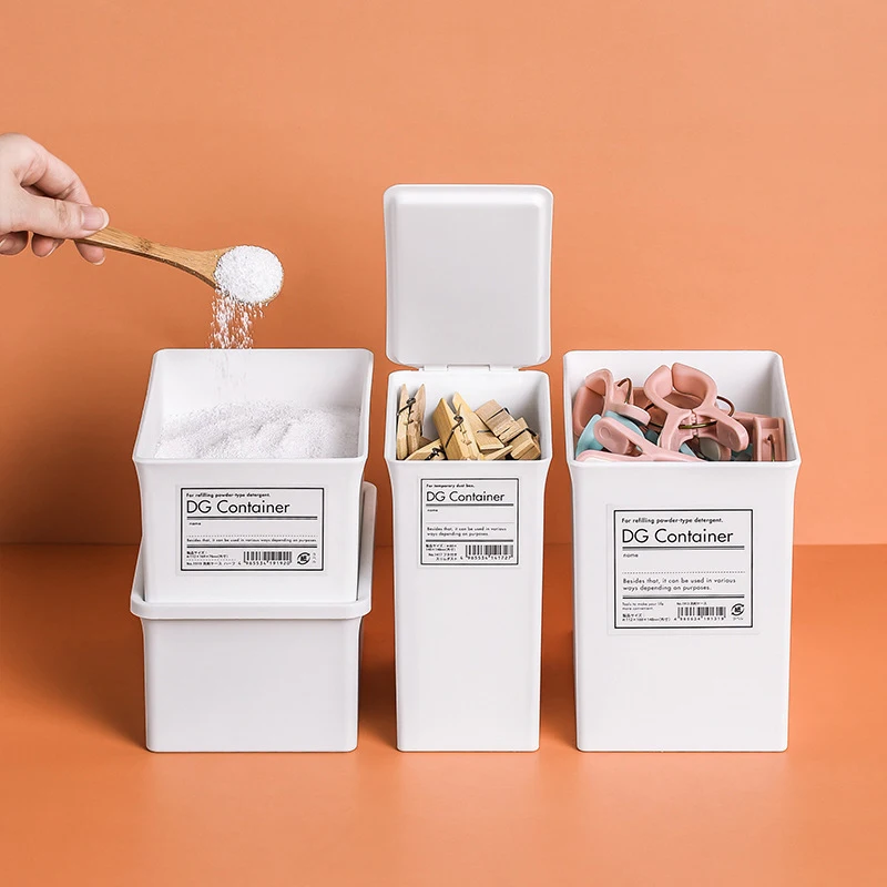 Household Washing Powder Laundry Powder Boxes Storage with Lid Storage Container
Household Washing Powder Laundry Powder Boxes Storage with Lid Storage Container