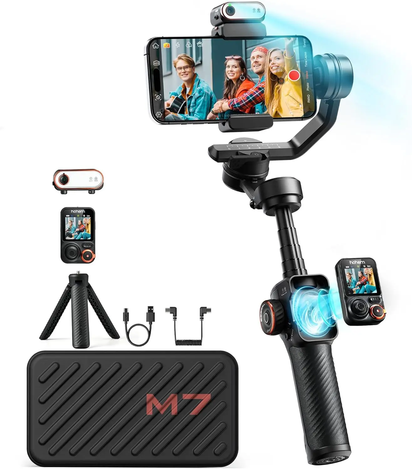 iSteady M7 Gimbal Stabilizer for iPhone, AI Tracking, Touchscreen Remote, Built-in Fill Light, Phone Stabilizer for Vide
iSteady M7 Gimbal Stabilizer for iPhone, AI Tracking, Touchscreen Remote, Built-in Fill Light, Phone Stabilizer for Vide