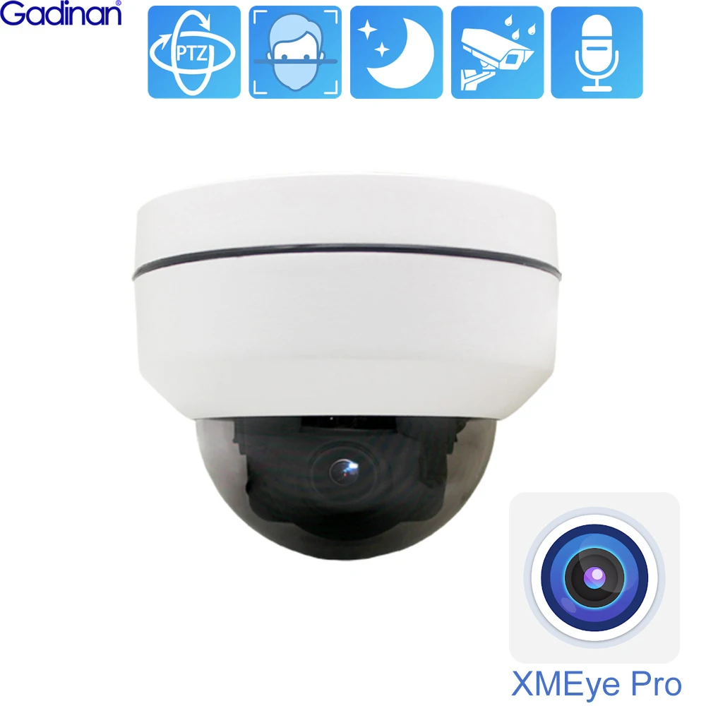 Купольная IP-камера Gadinan, 4K, 8 Мп, PTZ, POE, 5-кратный зум, аудио, автофокус, Onvlf, P2P, камера видеонаблюдения XMEye Pro
Купольная IP-камера Gadinan, 4K, 8 Мп, PTZ, POE, 5-кратный зум, аудио, автофокус, Onvlf, P2P, камера видеонаблюдения XMEye Pro