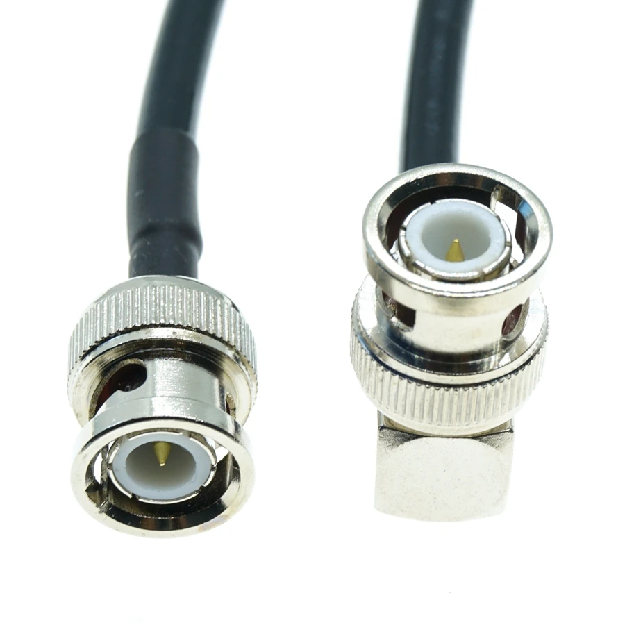 BNC Male Right Angle to BNC Male Adapter RG58 RF Coaxial Cable 50 Ohm Connector Coax Extension Pigtail Cord
BNC Male Right Angle to BNC Male Adapter RG58 RF Coaxial Cable 50 Ohm Connector Coax Extension Pigtail Cord