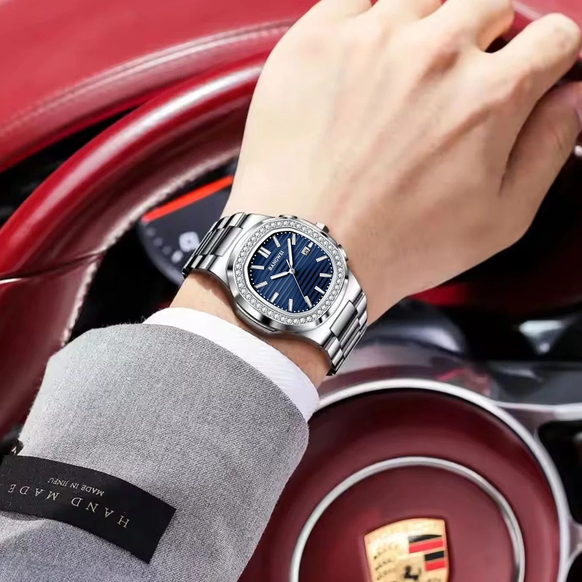 Bangwei Luxury Square Man Quartz Watch Waterproof Luminous Date Men's Watch High Quality Stainless Steel Business Men Watches
Bangwei Luxury Square Man Quartz Watch Waterproof Luminous Date Men's Watch High Quality Stainless Steel Business Men Watches