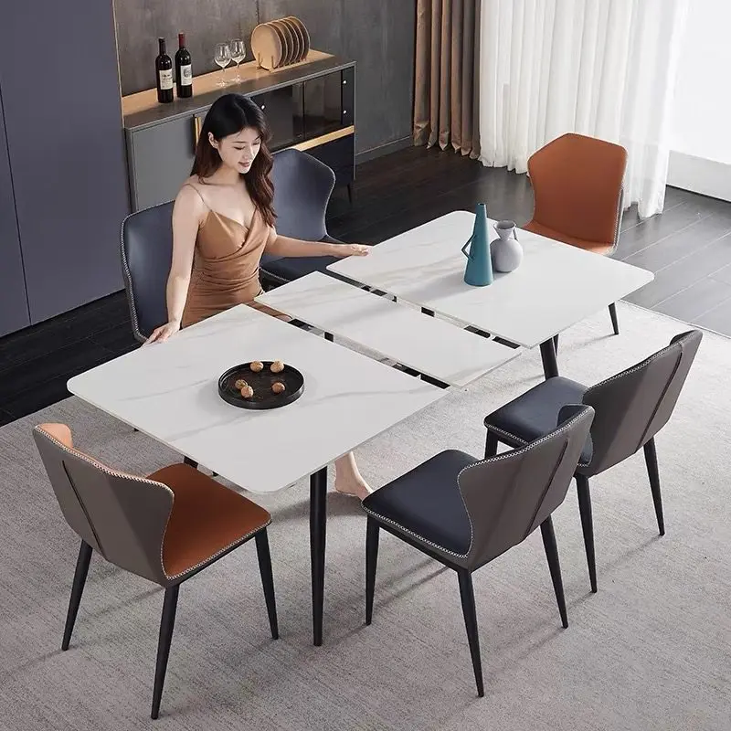 //Modern Simple Extendable Dining Table Customizable Logo Foldable Slate Table Small Home Restaurant Dining Table Chair Set
//Modern Simple Extendable Dining Table Customizable Logo Foldable Slate Table Small Home Restaurant Dining Table Chair Set