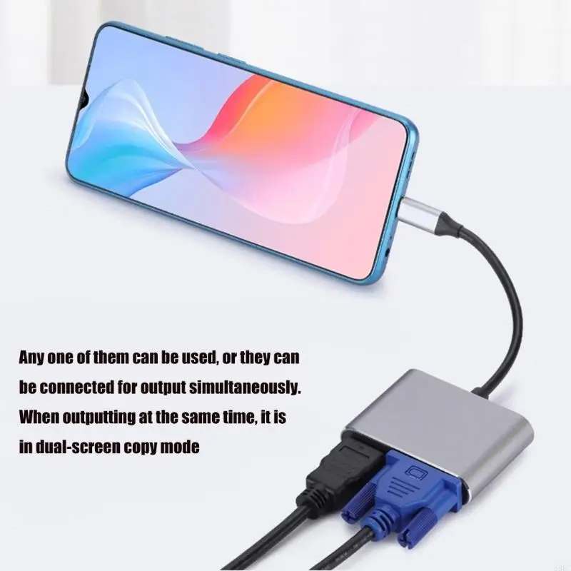 USB C to HDTV VGA Adapter 4K@30Hz USB C Adapter Double Monitor Output For Laptop 896C
USB C to HDTV VGA Adapter 4K@30Hz USB C Adapter Double Monitor Output For Laptop 896C