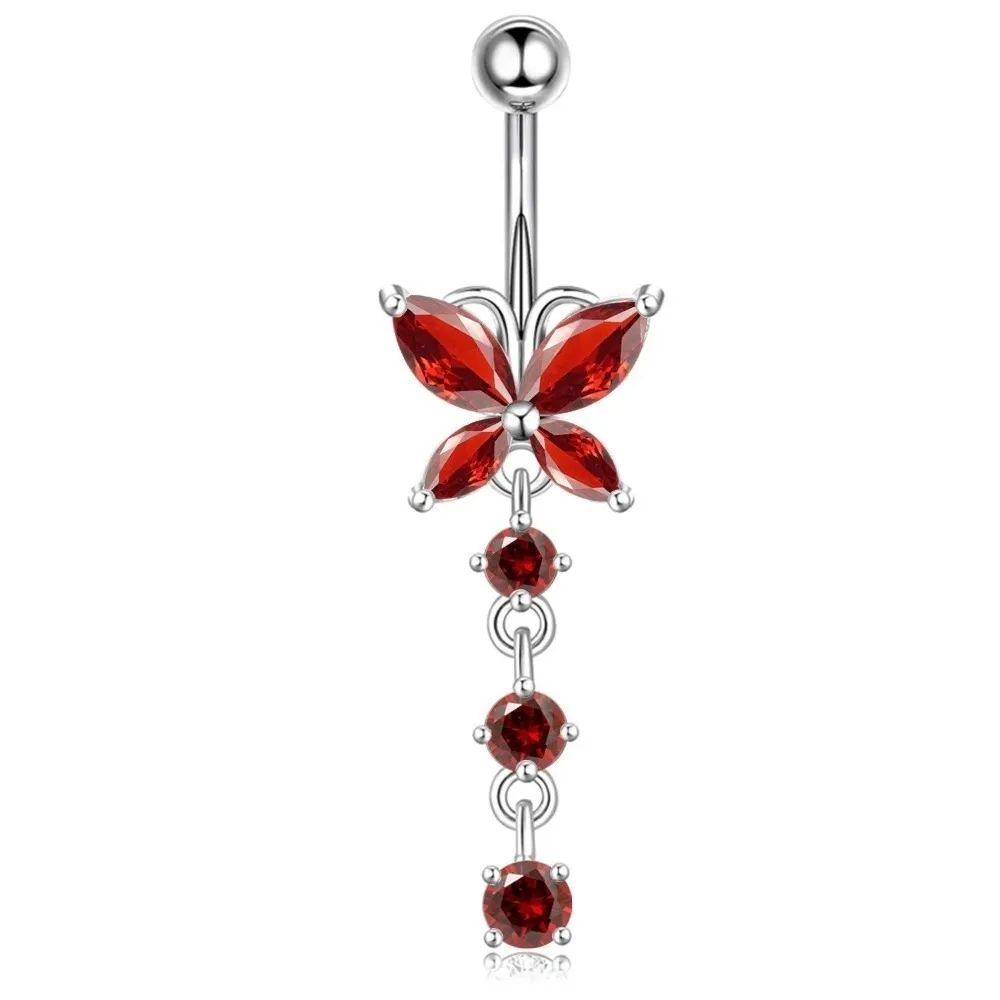 Stainless Steel Zircon Navel Ring Butterfly Copper Body Piercing Jewelry Hip Hop Piercing Belly Button Ring Party Decoration
Stainless Steel Zircon Navel Ring Butterfly Copper Body Piercing Jewelry Hip Hop Piercing Belly Button Ring Party Decoration