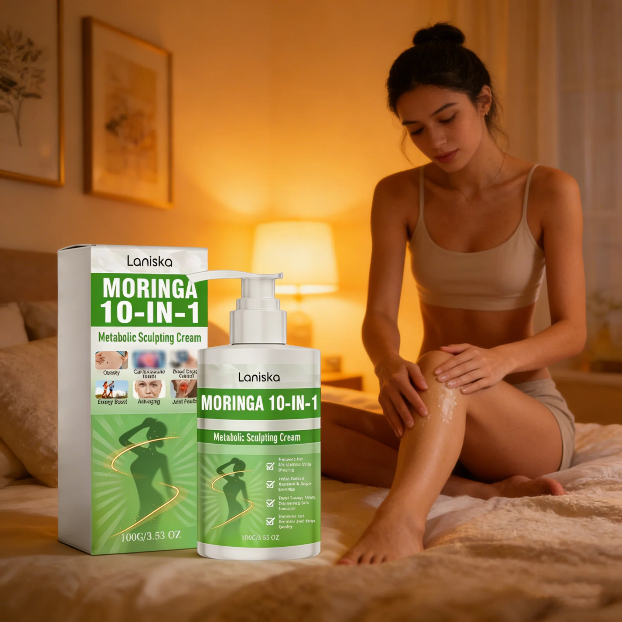 LANISKA Skin Slimming Cream Burn Fat Hydration Stimulate Metabolism Brighten Skin Tone Shaping Weight Control Body Nourish Cream
LANISKA Skin Slimming Cream Burn Fat Hydration Stimulate Metabolism Brighten Skin Tone Shaping Weight Control Body Nourish Cream
