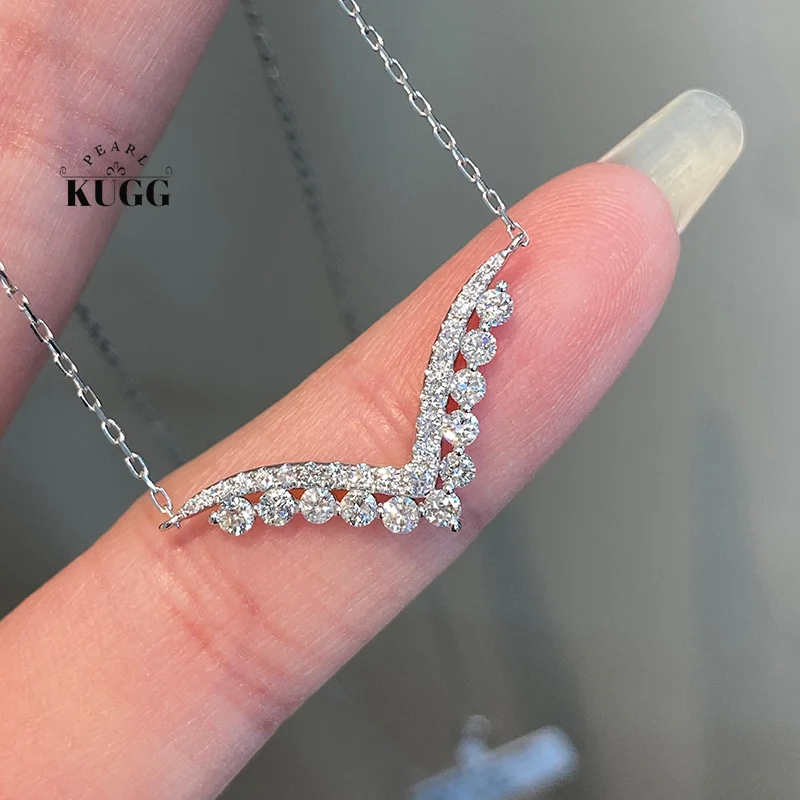 KUGG 100% 18K White Gold Necklace Elegant Angel's Wings Shape Real Natural Diamond Pendant Necklace for Women High Party Jewelry
KUGG 100% 18K White Gold Necklace Elegant Angel's Wings Shape Real Natural Diamond Pendant Necklace for Women High Party Jewelry