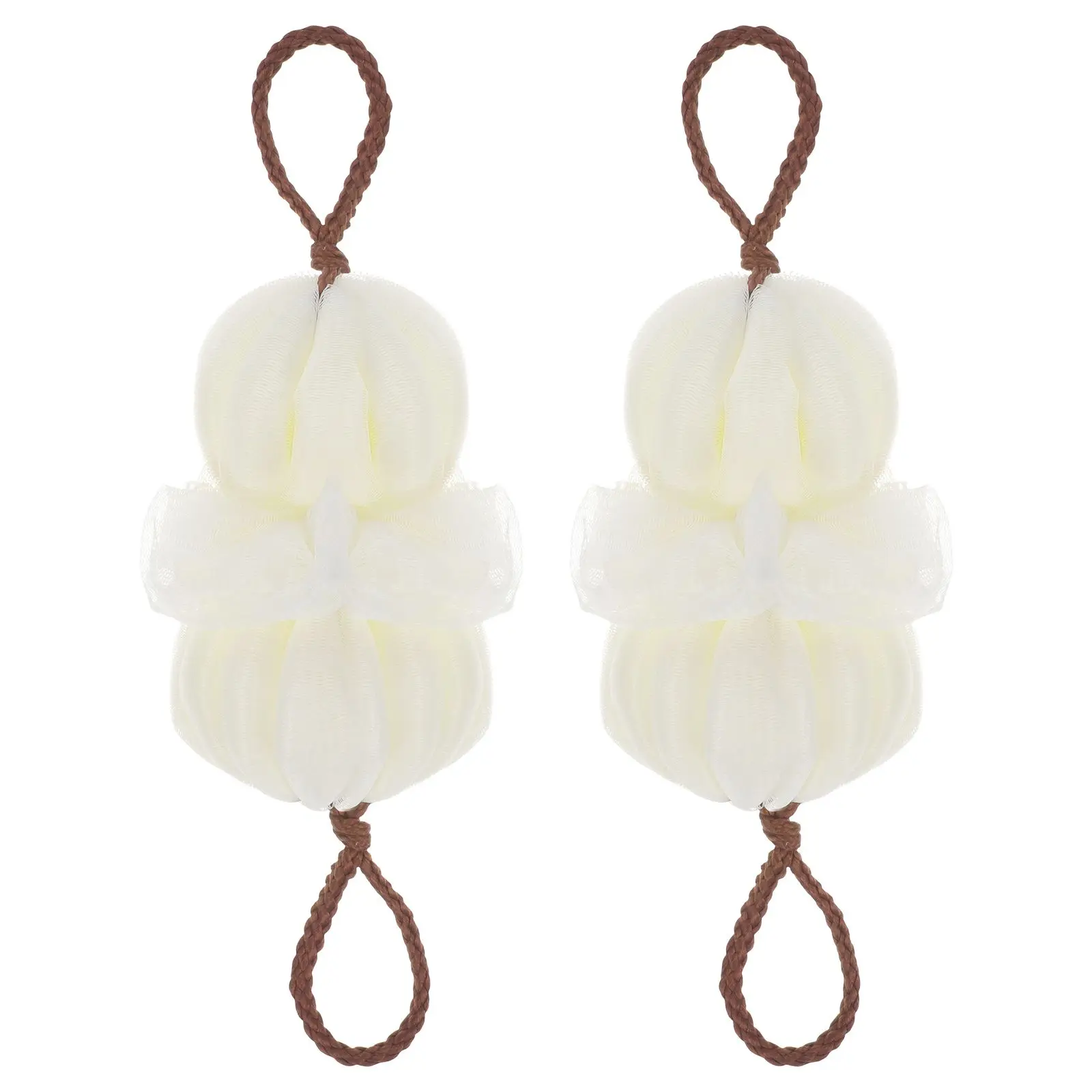 2pcs Bath Ball Shower Sponge Mesh Exfoliating Scrubber Beige Bath Brush Foam Saver Hanging Travel Hotel Men Women Children
2pcs Bath Ball Shower Sponge Mesh Exfoliating Scrubber Beige Bath Brush Foam Saver Hanging Travel Hotel Men Women Children