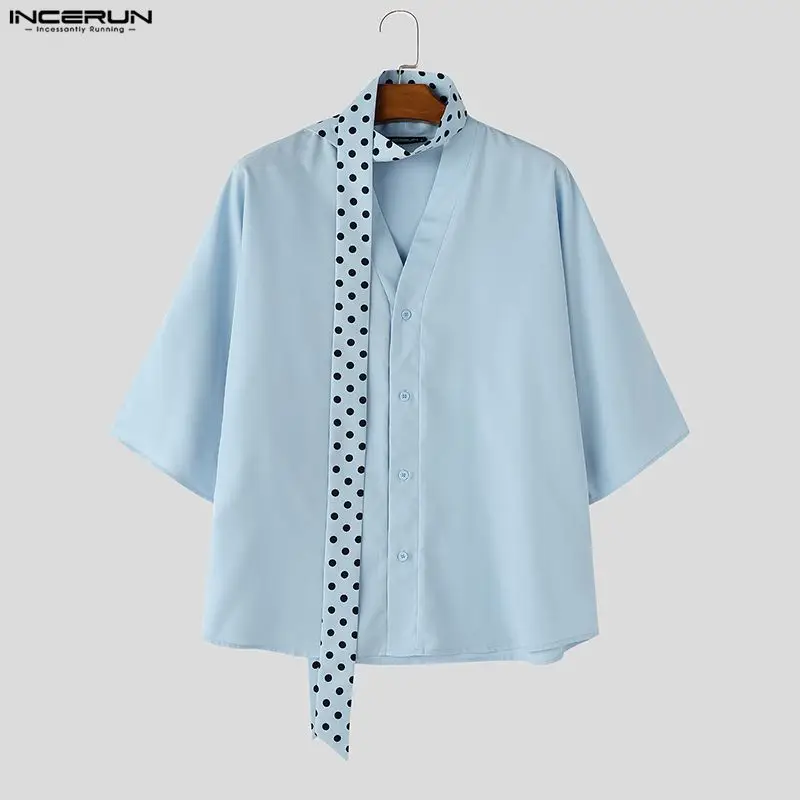 INCERUN Men's Shirt Polka Dot Print Belt Patchwork V Neck 3/4 Sleeve Menswear Clothing Streetwear 2026 Tops Loose Fashion Shirts
INCERUN Men's Shirt Polka Dot Print Belt Patchwork V Neck 3/4 Sleeve Menswear Clothing Streetwear 2026 Tops Loose Fashion Shirts