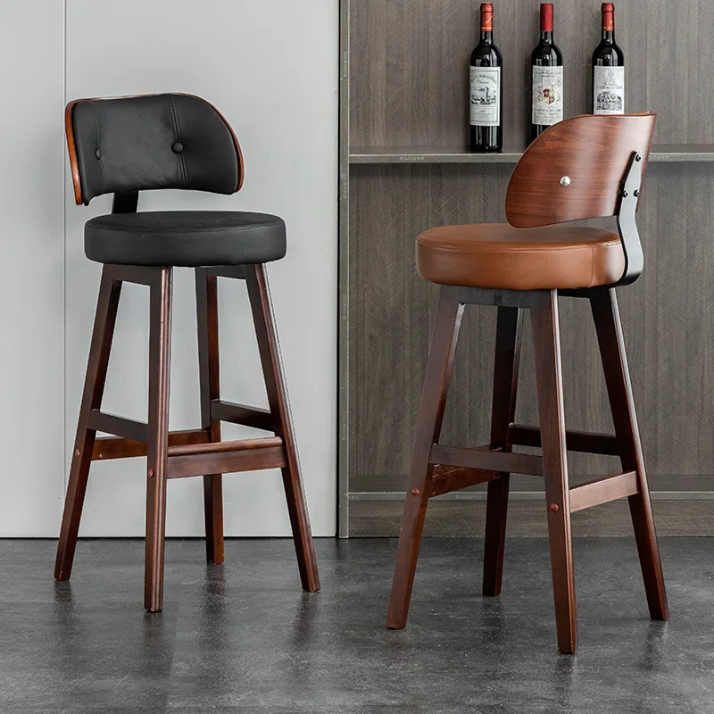 Modern Simple Solid Wood Cowhide Leather Back Bar Stool Scandinavian Light Luxury High Stools
Modern Simple Solid Wood Cowhide Leather Back Bar Stool Scandinavian Light Luxury High Stools