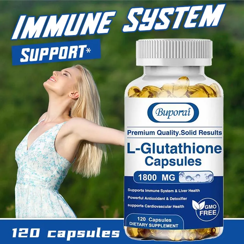 L-Glutathione Capsules 1800mg - Whitens and Reduces Spots, and Antioxidant, Supports The Immune System, Promotes Skin Health
L-Glutathione Capsules 1800mg - Whitens and Reduces Spots, and Antioxidant, Supports The Immune System, Promotes Skin Health