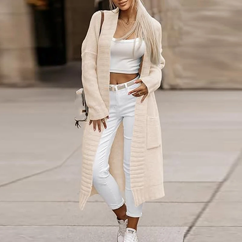 Autumn Winter Women V-neck Knit Jacket Fashion Solid Color Long Sleeve Pocket Cardigan Office Lady Elegant High Street Sweater
Autumn Winter Women V-neck Knit Jacket Fashion Solid Color Long Sleeve Pocket Cardigan Office Lady Elegant High Street Sweater