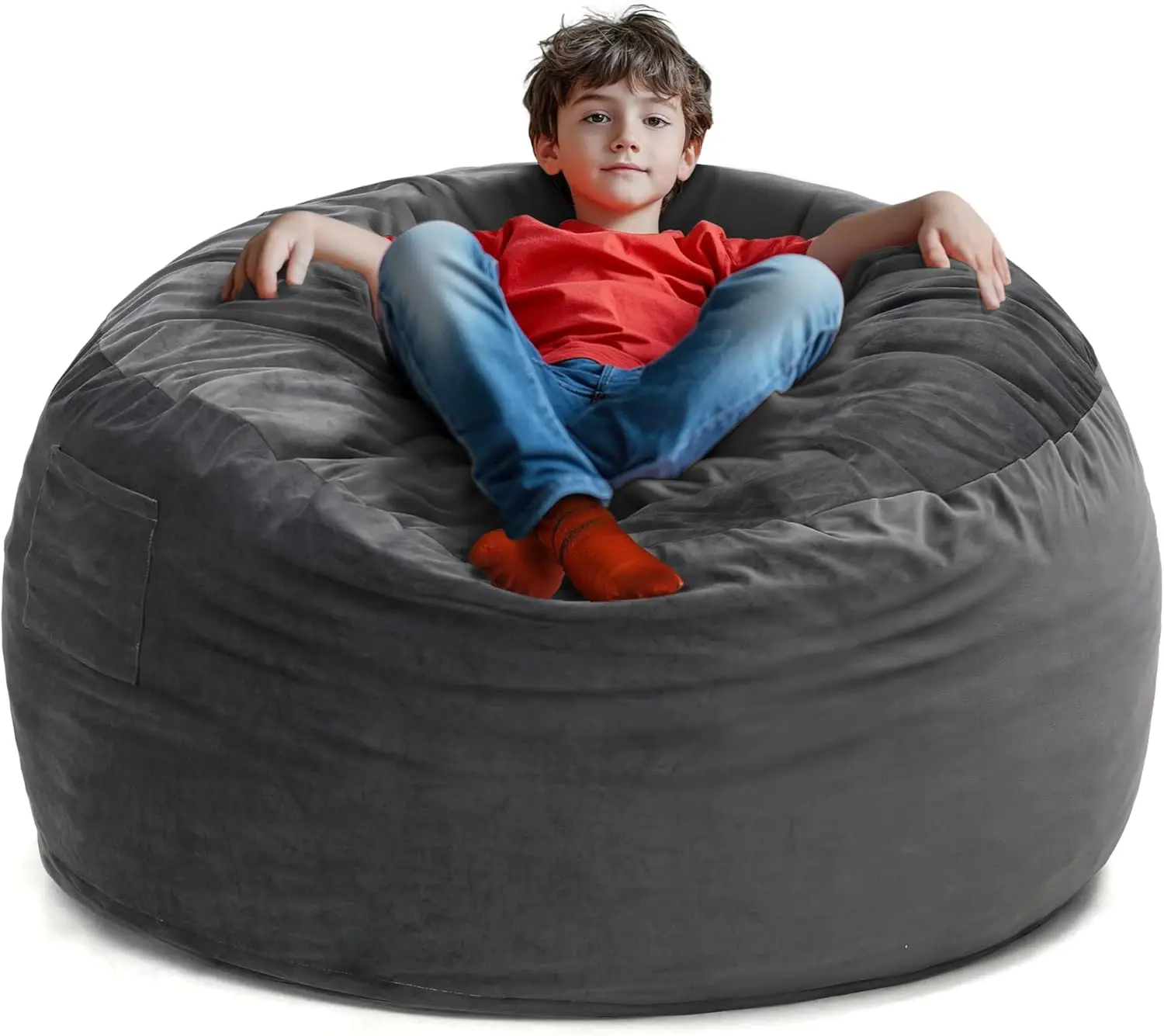 Large 3.5’ Bean Bag Chair For Kids, Teens, Adults, Memory Foam, Easy To Clean Washable Soft Su Cover, Reinforced Zipper,
Large 3.5’ Bean Bag Chair For Kids, Teens, Adults, Memory Foam, Easy To Clean Washable Soft Su Cover, Reinforced Zipper,