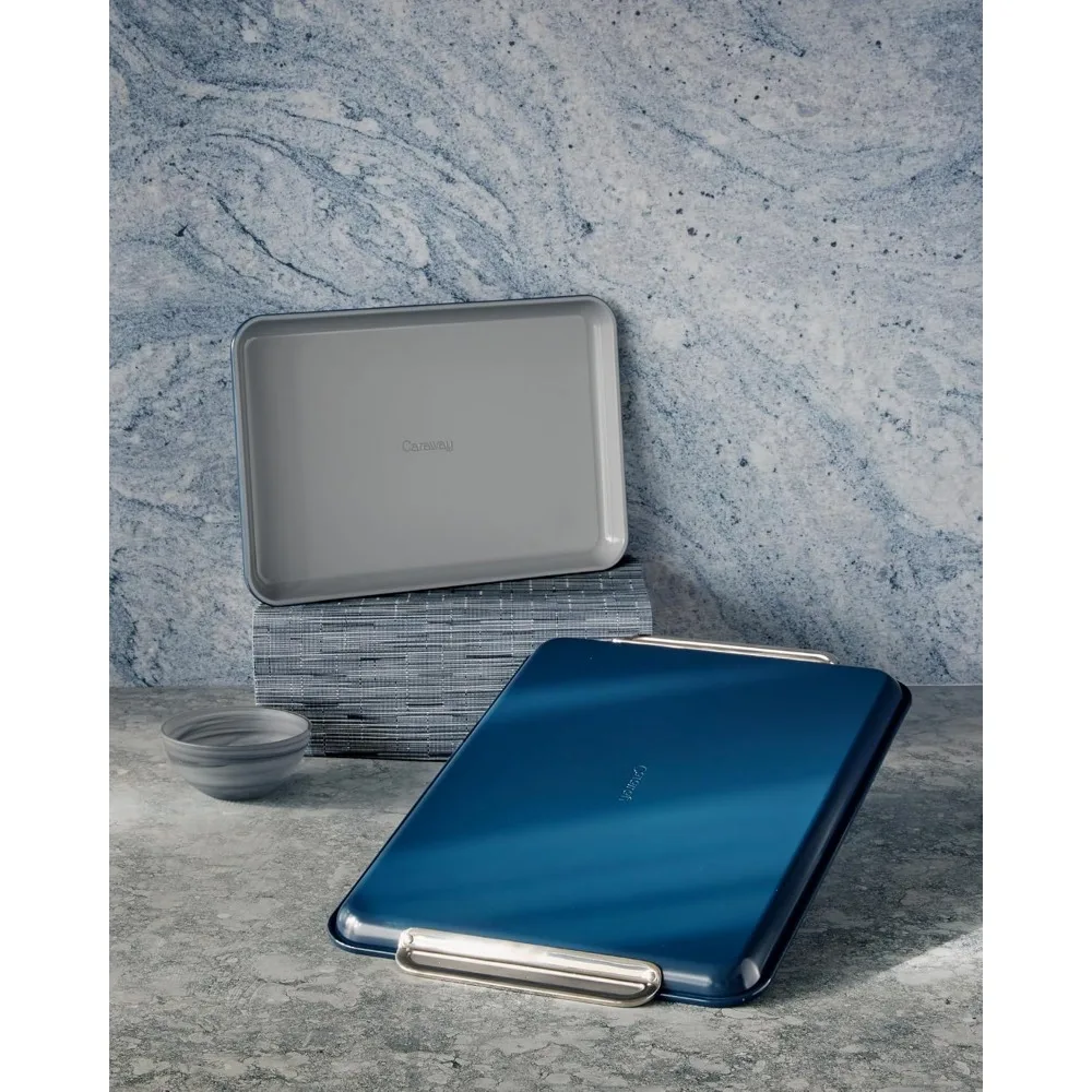 Non-Stick Ceramic Baking Sheet Duo-Naturally Slick Ceramic Coating -Non-Toxic, PTFE & PFOA Free-18 x 13" Large & 15 x 10" Medium
Non-Stick Ceramic Baking Sheet Duo-Naturally Slick Ceramic Coating -Non-Toxic, PTFE & PFOA Free-18 x 13" Large & 15 x 10" Medium