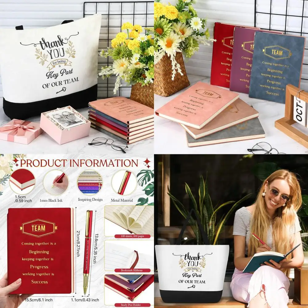 Bulk A5 Leather Journals, Canvas Totes, Keychains & Pens: 12-Piece Team Appreciation Gifts for Staff, Teachers & Nurses
Bulk A5 Leather Journals, Canvas Totes, Keychains & Pens: 12-Piece Team Appreciation Gifts for Staff, Teachers & Nurses