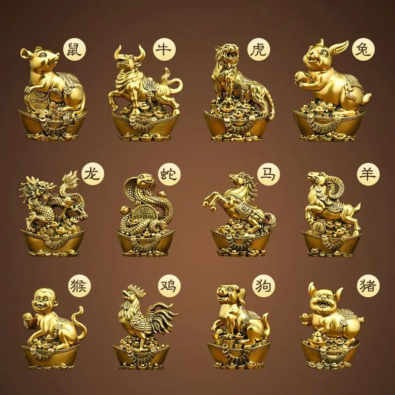12PCS Golden Zodiac Figurines Set Rat Ox Tiger Rabbit Dragon Snake Horse Sheep Monkey Rooster Dog Pig Home Decor
12PCS Golden Zodiac Figurines Set Rat Ox Tiger Rabbit Dragon Snake Horse Sheep Monkey Rooster Dog Pig Home Decor