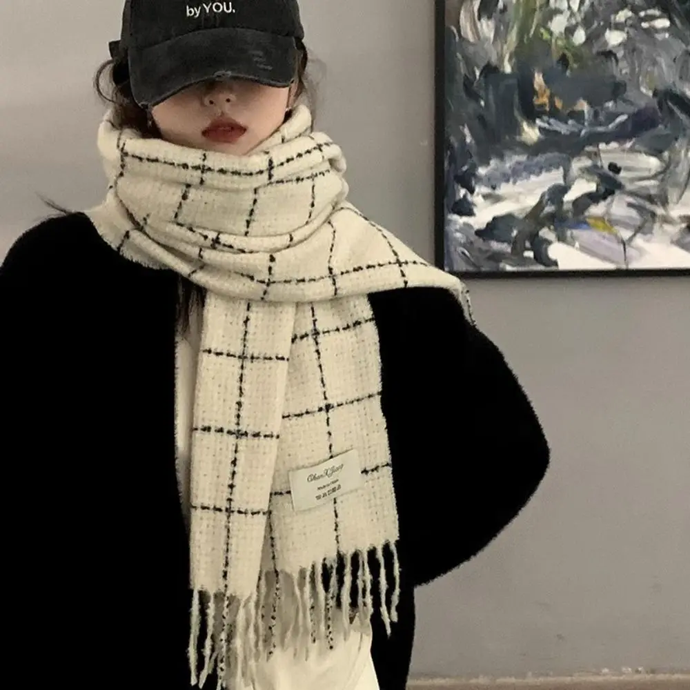 Tassel Plaid Wool Scarf Cashmere Shawl Solid Color Winter Cashmere Scarves Korean Style Scarves Wool Scarves Cape Wraps Student
Tassel Plaid Wool Scarf Cashmere Shawl Solid Color Winter Cashmere Scarves Korean Style Scarves Wool Scarves Cape Wraps Student