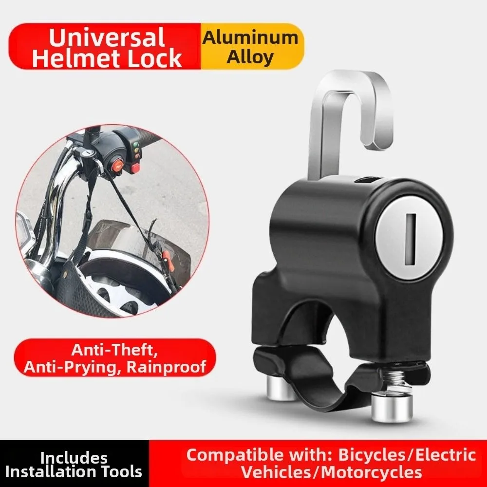 Universal Motorcycle Helmet Lock Security Portable Anti-theft Lock with Hook for 22-28mm Handlebar Metal Handlebar Lock
Universal Motorcycle Helmet Lock Security Portable Anti-theft Lock with Hook for 22-28mm Handlebar Metal Handlebar Lock