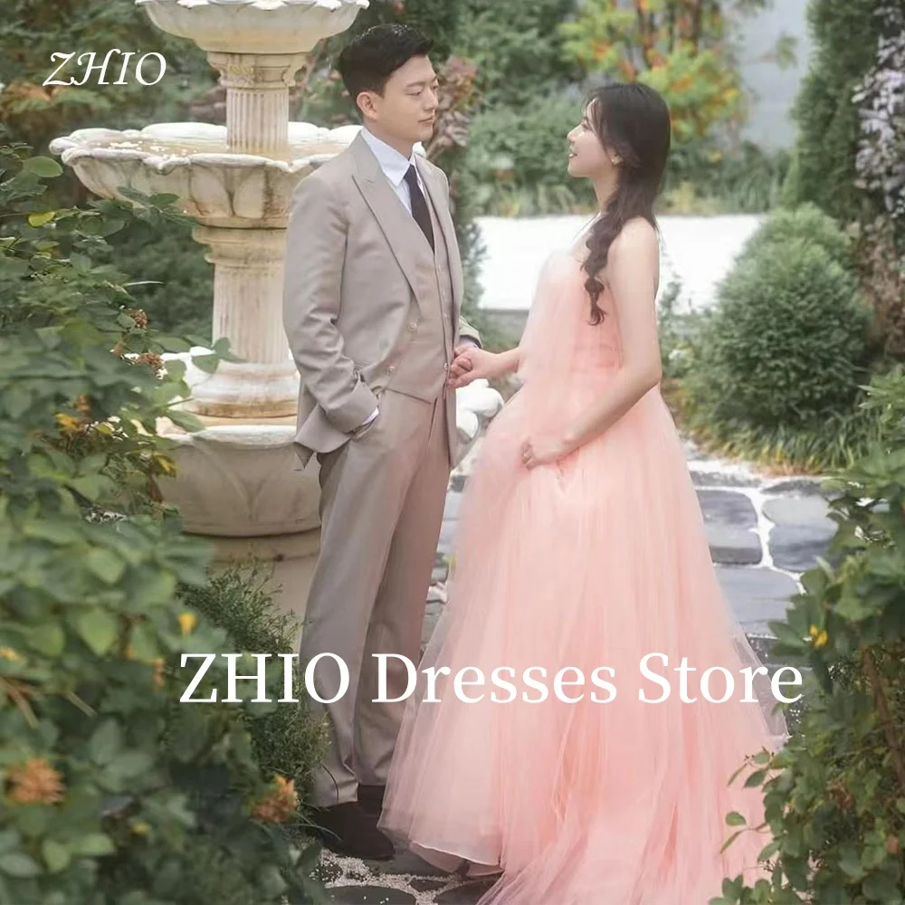 ZHIO Baby Pink Wedding Dress A-Line Tulle Floor Length Strapless Bridal Gowns Korea Photo Shoot Customized Elegant
ZHIO Baby Pink Wedding Dress A-Line Tulle Floor Length Strapless Bridal Gowns Korea Photo Shoot Customized Elegant