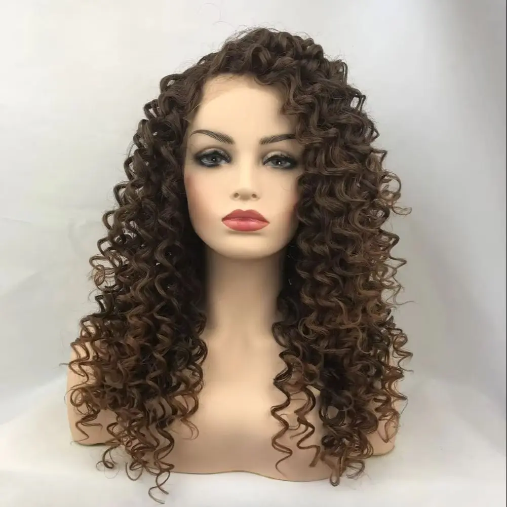 Fashiomag Afro Long Kinky Curly Black #2T30 Lace Front Heat Resistant Fiber Wigs Women Soft Naturall
Fashiomag Afro Long Kinky Curly Black #2T30 Lace Front Heat Resistant Fiber Wigs Women Soft Naturall
